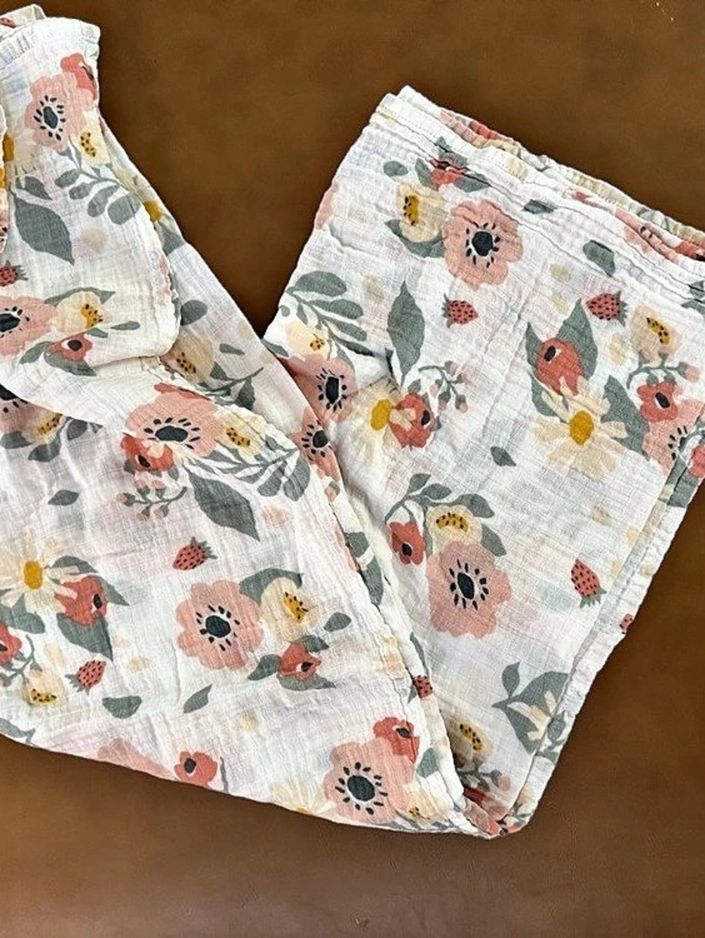 Cloud island floral baby swaddle